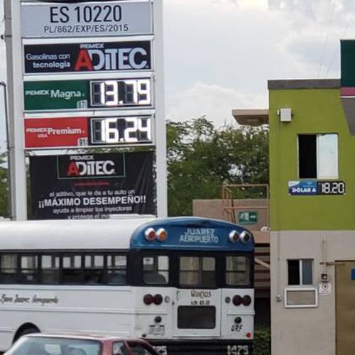 Precios de gasolina en Pemex Juárez