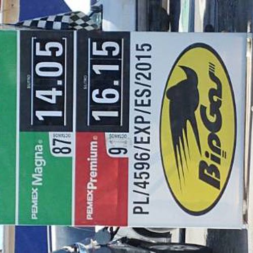 Precios de gasolina en Gasolinera BIP GAS Juárez