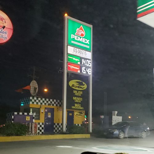 Precios de gasolina en BIP GAS ES6515 Juárez