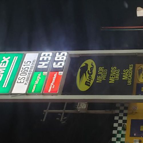 Precios de gasolina en BIP GAS ES6515 Juárez