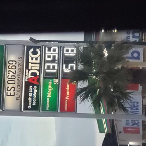 Precios de gasolina en Pemex ES06269 Juárez