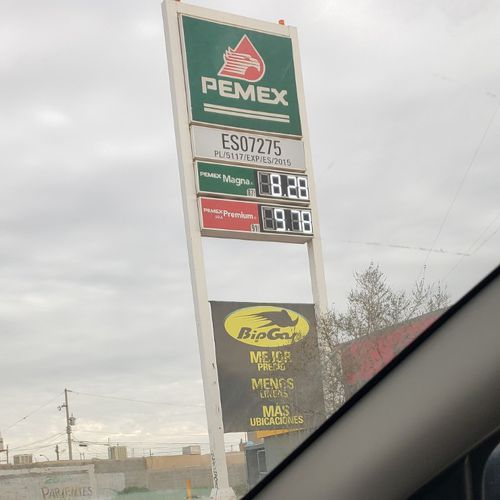 Precios de gasolina en Pemex ES07275 Juárez